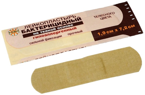 LEIKO ПЛАСТЫРЬ НА ТКАНЕВ ОСНОВЕ 1,9 СМ Х 7,2 СМ ПЛАСТЫРЬ   №1