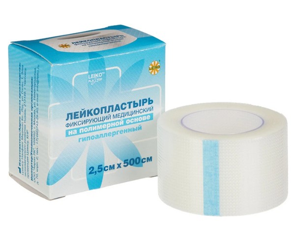 LEIKO ПЛАСТЫРЬ НА ПОЛИМ ОСНОВЕ 2,5СМХ500СМ ПЛАСТЫРЬ НА ПОЛИМЕРНОЙ ОСНОВЕ   №1