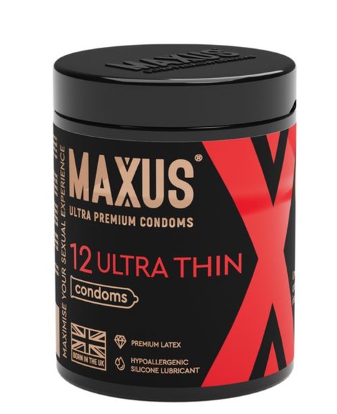 MAXUS ПРЕЗЕРВАТИВЫ ULTRA THIN ПРЕЗЕРВАТИВ    №12