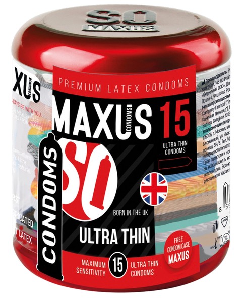 MAXUS ПРЕЗЕРВАТИВЫ ULTRA THIN ПРЕЗЕРВАТИВ    №15