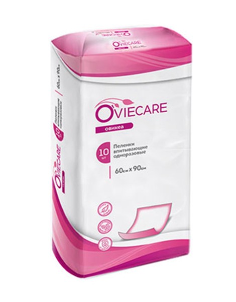 OVIECARE ПЕЛЕНКИ МЕДИЦИНСКИЕ ОДНОРАЗОВЫЕ ПЕЛЕНКИ ВПИТЫВАЮЩИЕ ВЗРОСЛЫЕ 60 СМX90 СМ   №10