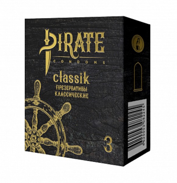 PIRATE ПРЕЗЕРВАТИВЫ КЛАССИЧЕСКИЕ ПРЕЗЕРВАТИВ    №3