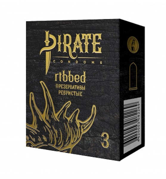 PIRATE ПРЕЗЕРВАТИВЫ РЕБРИСТЫЕ ПРЕЗЕРВАТИВ    №3
