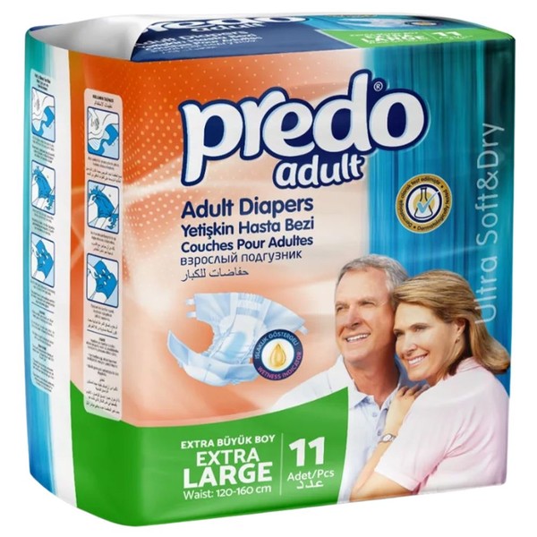 PREDO ADULT ПОДГУЗНИКИ Д/ВЗРОСЛЫХ XL/EXTRA LARGE (120-160 СМ) ПОДГУЗНИКИ УРОЛОГИЧЕСКИЕ    №11