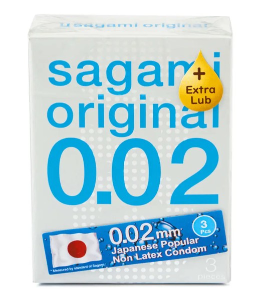 SAGAMI ORIGINAL 0.02 EXTRA LUB ПРЕЗЕРВАТИВЫ ПОЛИУРЕТАНОВЫЕ ПРЕЗЕРВАТИВ    №3