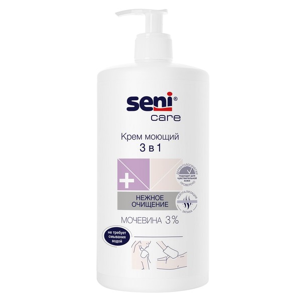 SENI CARE КРЕМ МОЮЩИЙ Д/ТЕЛА 3В1 С ДОЗАТОРОМ КОСМЕТИЧЕСКИЙ КРЕМ 1000 МЛ №1
