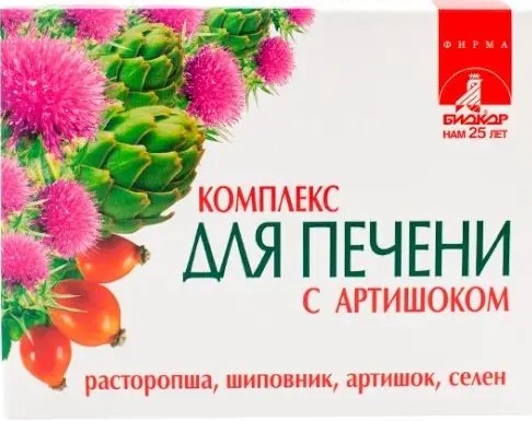 КОМПЛЕКС ДЛЯ ПЕЧЕНИ БИОКОР С АРТИШОКОМ ТАБЛЕТКИ    №60