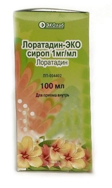 ЛОРАТАДИН-ЭКО СИРОП 1 МГ/МЛ 100 МЛ №1