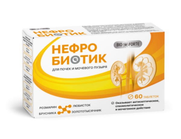 BIOFORTE/BIO FORTE НЕФРОБИОТИК ТАБЛЕТКИ  300 МГ №60