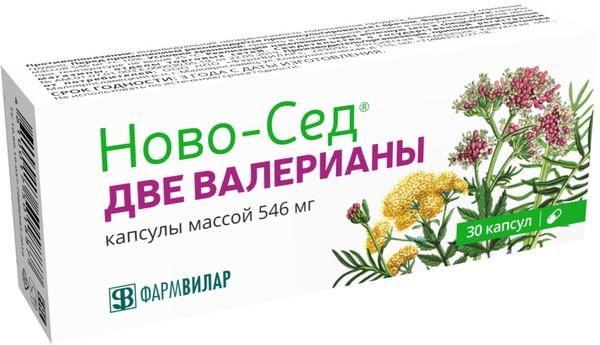 НОВО-СЕД ДВЕ ВАЛЕРИАНЫ КАПСУЛЫ  546 МГ №30