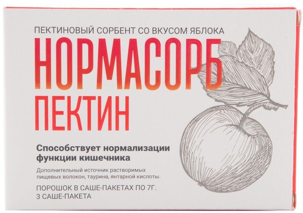 НОРМАСОРБ ПЕКТИНОВЫЙ КОМПЛЕКС ПОРОШОК ДЛЯ ПРИГОТОВЛЕНИЯ РАСТВОРА ДЛЯ ПРИЕМА ВНУТРЬ [ЯБЛОЧНЫЙ]  7 Г №3
