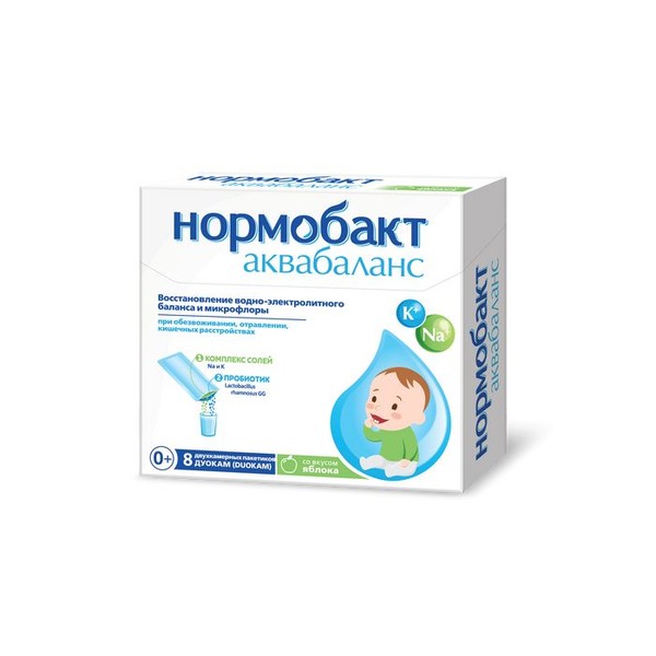 НОРМОБАКТ АКВАБАЛАНС ПОРОШОК ДЛЯ ПРИГОТОВЛЕНИЯ РАСТВОРА ДЛЯ ПРИЕМА ВНУТРЬ [ЯБЛОЧНЫЙ]    №8