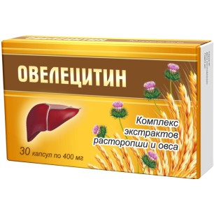 ОВЕЛЕЦИТИН КОМПЛЕКС ЭКСТРАКТОВ РАСТОРОПШИ И ОВСА КАПСУЛЫ  400 МГ №30