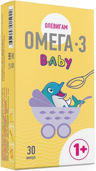 ОЛЕВИГАМ ОМЕГА-3 BABY ЖИДКОСТЬ ДЛЯ ПРИЕМА ВНУТРЬ  0,55 МЛ №30