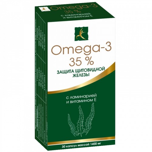 ОМЕГА-3 35% ЛАМИНАР И ВИТ Е КАПСУЛЫ    №30