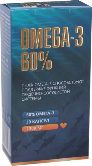 ОМЕГА-3 60% КАПСУЛЫ    №30