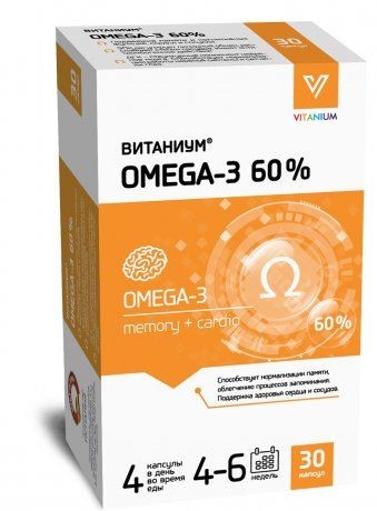 VITANIUM ОМЕГА 3-60% КАПСУЛЫ  1,42 Г №30