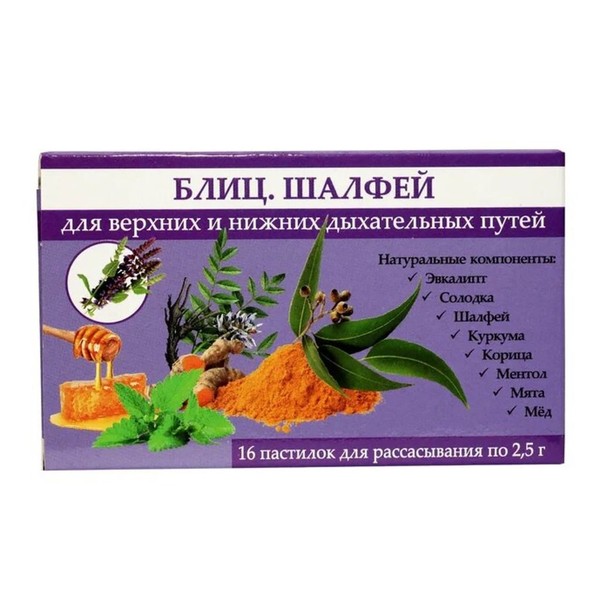 BIOTERRA БЛИЦ ПАСТИЛКИ [ШАЛФЕЙ]    №16