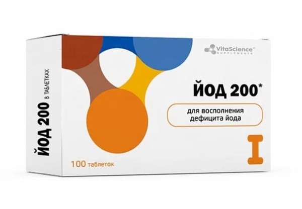 VITALIFE/VITASCIENCE ЙОД ТАБЛЕТКИ 200 МКГ 94 МГ №100