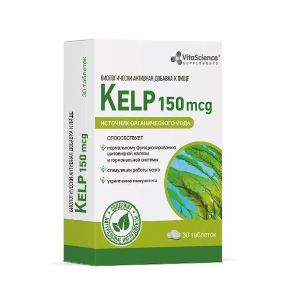 VITALIFE/VITASCIENCE КЕЛП ТАБЛЕТКИ 150 МКГ 300 МГ №30
