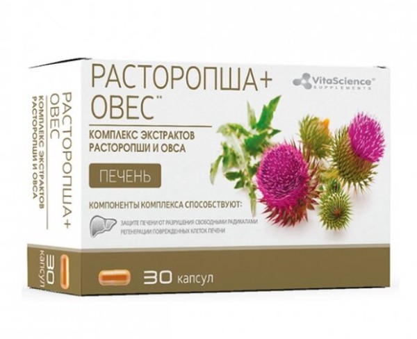 VITALIFE/VITASCIENCE РАСТОРОПША+ОВЕС КАПСУЛЫ    №30