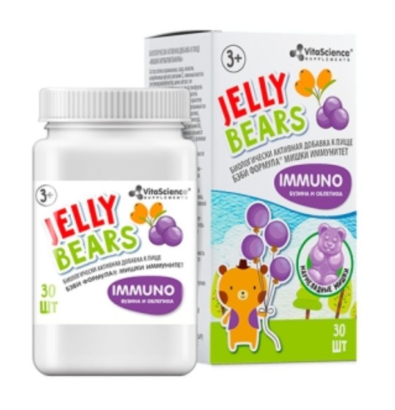 VITALIFE/VITASCIENCE МИШКИ ИММУНИТЕТ ПАСТИЛКИ ЖЕВАТЕЛЬНЫЕ  2,5 Г №30