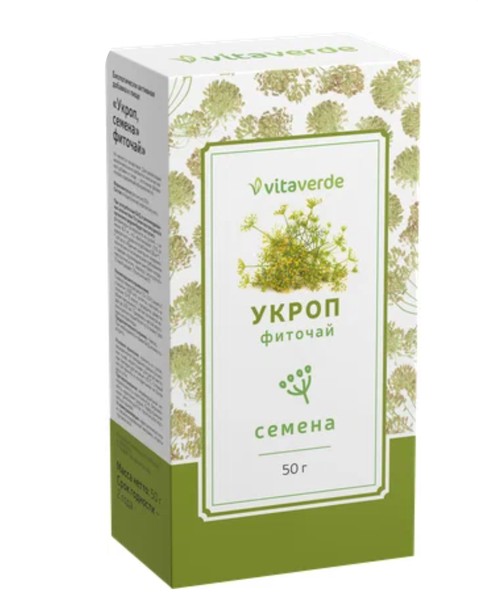 VITAVERDE ФИТОЧАЙ УКРОП ПАХУЧИЙ ПЛОДЫ РАСТИТЕЛЬНОЕ СЫРЬЕ  50 Г №1