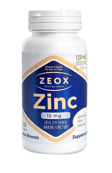 ZEOX NUTRITION ЦИНК ТАБЛЕТКИ 15 МГ 500 МГ №60