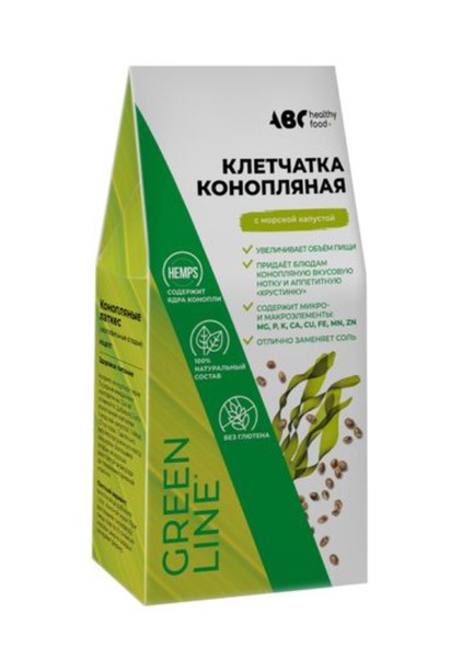 ABC HEALTHY FOOD КЛЕТЧАТКА КОНОПЛЯНАЯ С МОРСКОЙ КАПУСТОЙ ПОРОШОК  150 Г №1