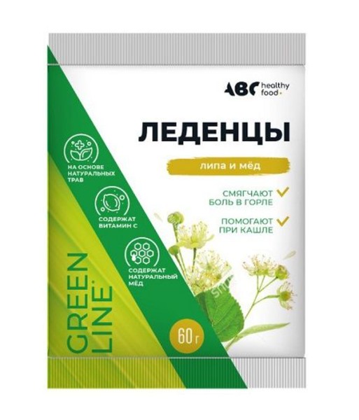 ABC HEALTHY FOOD ЛЕДЕНЦЫ НА ОСНОВЕ ТРАВ С ВИТ С ЛЕДЕНЦЫ [ЛИПА-МЕД]  60 Г №1