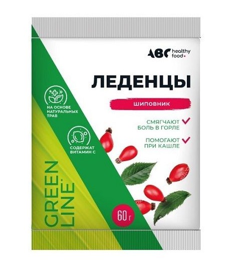 ABC HEALTHY FOOD ЛЕДЕНЦЫ НА ОСНОВЕ ТРАВ С ВИТ С ЛЕДЕНЦЫ [ШИПОВНИК]  60 Г №1