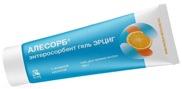 ERZIG АЛЕСОРБ ЭНТЕРОСОРБЕНТ ГЕЛЬ ДЛЯ ПРИЕМА ВНУТРЬ [АПЕЛЬСИН]  180 Г №1