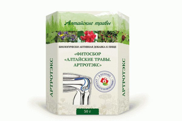 ФИТОСБОР АЛТАЙСКИЕ ТРАВЫ АРТРОТЭКС ЧАЙ  50 Г №1