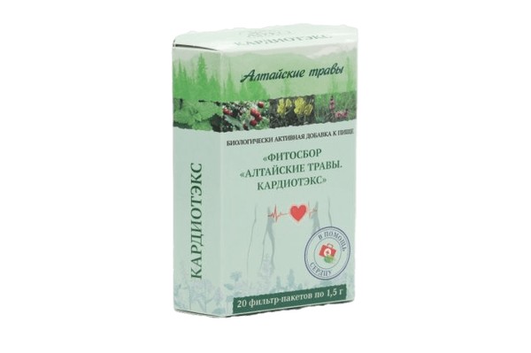 ФИТОСБОР АЛТАЙСКИЕ ТРАВЫ КАРДИОТЭКС ЧАЙ 1,5 Г №20