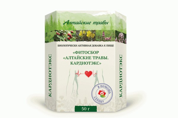 ФИТОСБОР АЛТАЙСКИЕ ТРАВЫ КАРДИОТЭКС ЧАЙ  50 Г №1