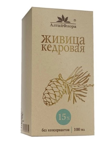 АЛТАЙФЛОРА ЖИВИЦА КЕДРОВАЯ С ПРОПОЛИСОМ РАСТВОР 15% 100 МЛ №1
