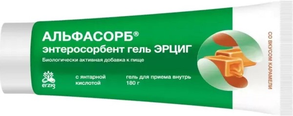 АЛЬФАСОРБ ГЕЛЬ ДЛЯ ПРИЕМА ВНУТРЬ [КАРАМЕЛЬ]  180 Г №1