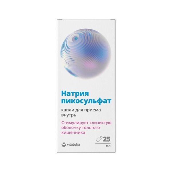 VITATEKA/ВИТАТЕКА ПИКОСУЛЬФАТ НАТРИЯ КАПЛИ ДЛЯ ПРИЕМА ВНУТРЬ 7,5МГ/1МЛ 25 МЛ №1