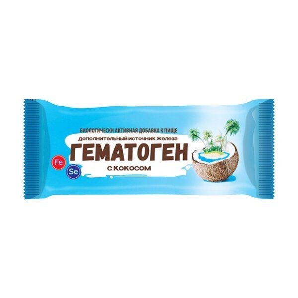 ГЕМАТОГЕН ФОРТЕ С КОКОСОМ ПЛИТКА  40 Г №1
