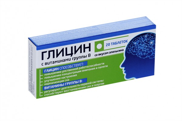 ВТФ ГЛИЦИН С ВИТАМИНАМИ ГРУППЫ B ТАБЛЕТКИ ДЛЯ РАССАСЫВАНИЯ  0,8 Г №20