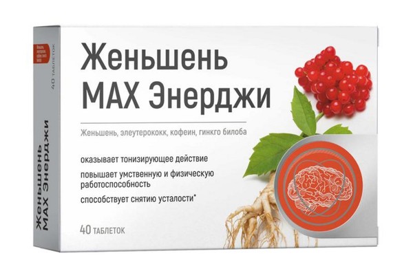 DR.GREEN ЖЕНЬШЕНЬ MAX ЭНЕРДЖИ ТАБЛЕТКИ  550 МГ №40