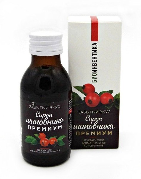 БИОИНВЕНТИКА ЗАБЫТЫЙ ВКУС СИРОП ШИПОВНИКА ПРЕМИУМ СИРОП 100 МЛ №1