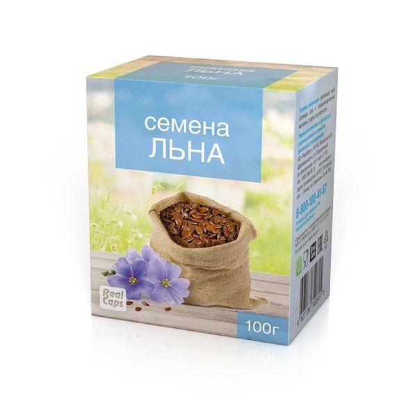 ЛЬНА СЕМЕНА РАСТИТЕЛЬНОЕ СЫРЬЕ  100 Г №1