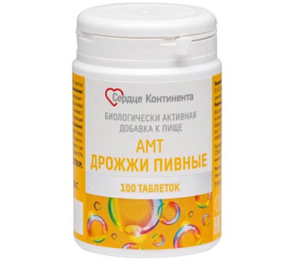 СЕРДЦЕ КОНТИНЕНТА ДРОЖЖИ ПИВНЫЕ ТАБЛЕТКИ 0,5 №100