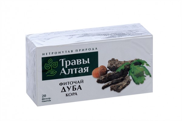 АЛТАЙ ТРАВЫ АЛТАЯ ФИТОЧАЙ ДУБА КОРА СЫРЬЕ РАСТИТЕЛЬНОЕ-ПОРОШОК  1,5 Г №20