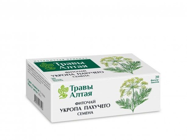 АЛТАЙ ТРАВЫ АЛТАЯ УКРОПА ПАХУЧЕГО СЕМЕНА ФИТОЧАЙ  1,5 Г №20