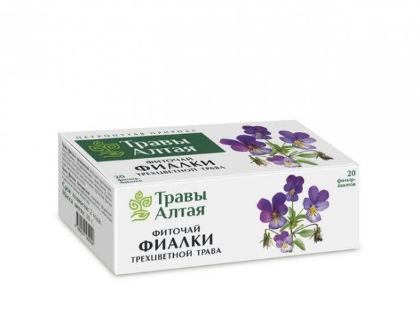АЛТАЙ ТРАВЫ АЛТАЯ ФИТОЧАЙ ФИАЛКИ ТРЕХЦВЕТНОЙ ТРАВА СЫРЬЕ РАСТИТЕЛЬНОЕ-ПОРОШОК  1,5 Г №20