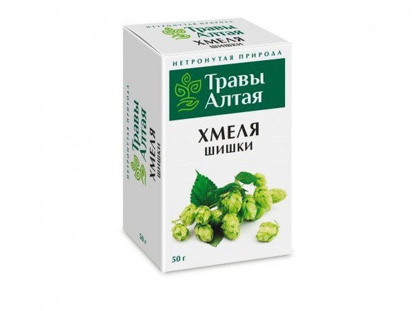 АЛТАЙ ТРАВЫ АЛТАЯ ХМЕЛЯ ШИШКИ (СОПЛОДИЯ) ФИТОЧАЙ  50 Г №1