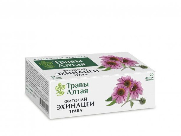 ТРАВЫ АЛТАЯ ЭХИНАЦЕИ ТРАВА РАСТИТЕЛЬНОЕ СЫРЬЕ  1,5 Г №20