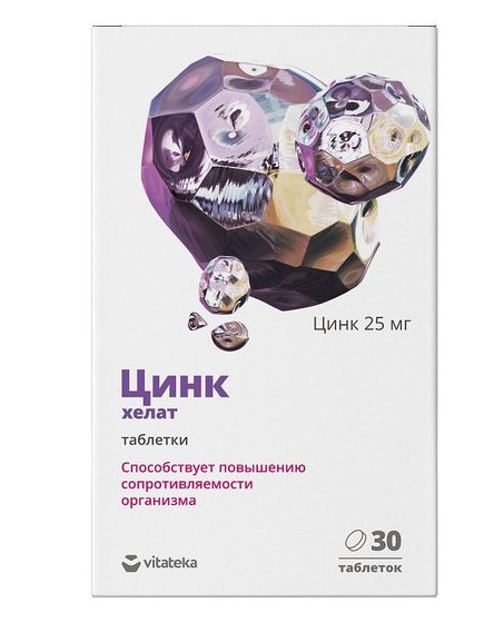 VITATEKA/ВИТАТЕКА ЦИНК ХЕЛАТ ТАБЛЕТКИ 25 МГ   №30